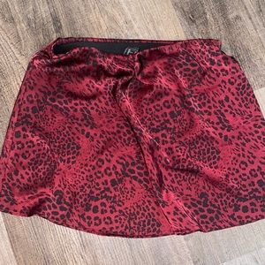 Maroon cheetah skirt